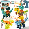 Fajiabao Dinosaur Toys for 3 4 5 Year Old Boys, Take Apart Dinosaur Toys for Kids, STEM Building Kids Toys with Electric Drill Construction Birthday for Kids Girls Boys Toys Age 3-8 Year Old