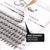 Fenshine Cluster Lashes Individual Lashes Wide Stem 0.07D 10D/20D Curl Mix 9-14mm Length DIY Eyelash Extension Individual Soft False Lashes for Personal Use at Home