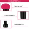 wiiAiloo 2 Pieces Makeup Sponge Makeup Blending Sponge Mushroom Powder Puff with Case and Handle for Foundation, Concealer and Powder