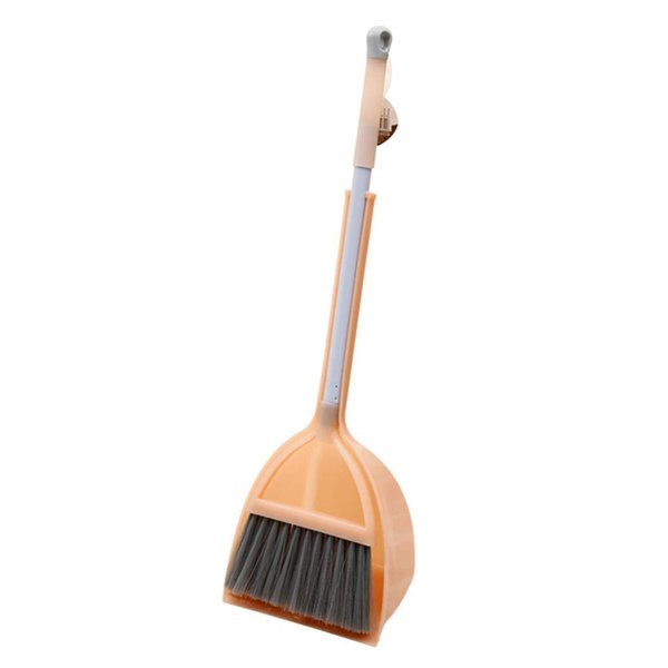 Kisangel 1 Set Childrens Small Broom Home Cleaning Dustpan Set Children Cleaning Tool Cleaning Housekeeping Toys for Girls Boys Home Orange