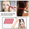 Patelai 12 Pcs Parting Comb for Braids Bulk, Rat Tail Comb for Parting Stainless Steel Pintail Comb Teasing Combs Braiding Comb Pressing Comb for Hair Styling Hairdressing Hair Salon Home(Red)
