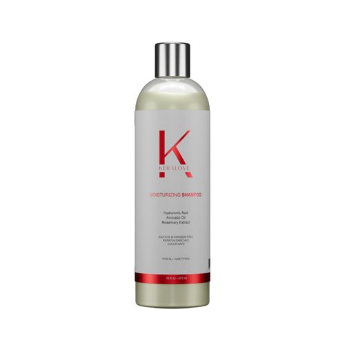 Keralove Moisturizing Shampoo | Keratin Care & Enriched | Safe for Virgin a& Color Treated Hair | Daily Use Cleansing For All Hair Types | Sulfate & Paraben Free (16oz)