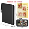 Fabulway 4 Pocket Trading Card Binder,Card Binder 400 Pockets Sports Cards Game Card Collection Binder Card Holder Binder Card Storage Album with Sleeves and Zipper (Black-400 Pockets)