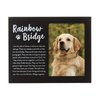 Pearhead Rainbow Bridge Pet Keepsake Picture Frame, Dog Photo Frame for Pet Owners, Dog Memorial Frame, Black