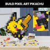 Mega Pokémon Pikachu Construction Set, Articulated Figure, Retro Pixelated Style, 15 cm, Wall or Table Decoration, 400 Pieces, Collectable, Children's Toy, Age 7 Years, HTH74
