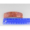 Dark Brick Red barrette plastic marbled pattern rectangle hair clip accessory 3.25 inches long