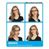 DOOViC 4 Pack Fashion Striped Computer Reading Glasses Blue Light Blocking Anti Eyestrain Spring Hinge Stylish Readers for Women 2.50 Strength