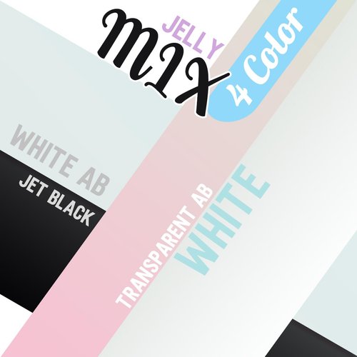 qiipii Pure Black White Jelly Resin Rhinestones for Crafting 3mm 4mm 5mm Flatback Transparent White AB Stones Bulk No-Hotfix Resin Gems Diamonds Crystals for Nails Eyes Face Makeup DIY Crafts Tumblers