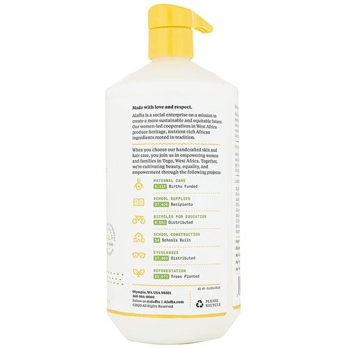 Alaffia Everyday Coconut Conditioner, Normal to Dry Hair, Moisturizing Support of Scalp and Hair with Ginger, Coconut Oil, and Shea Butter, Fair Trade, Coconut Lime, 32 Fl Oz