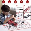 LILCRUIBAO Building Kit Red Model Car Set - 287 PCS STEM Project Building Toys for Kids Ages 8-12, Assembly Building Vehicle for Boys 8 9 10 11 12-16 Years Old and Up Boys Girls Adults