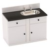 Dollhouse Kitchen Sink, Miniature Dolls House Cabinet, Countertop, White 1/12 Scale