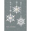 Tree-Free Greetings Holiday Greeting Cards, Gray Snowflake Happy Holidays, Vintage Brown Recycled Paper, Boxed Note Card Set, 10-Pack (HB93304)