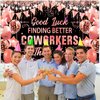 Rose Gold Coworker Leaving Party Decorations Banner Going Away Party Decorations Good Luck Finding Better Coworkers Than Us Banner Farewell Party Backdrop for Coworker Office Leaving Goodbye Party