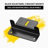 Spartan Power Black Solar Panel Z Bracket Mount - Lightweight Anodized Aluminum Mounting Brackets for RVs, Trailers, Vans, Campers, Boats, Walls, Roof - Set of 4