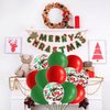 HADCKJA Red Balloons Green Balloons Confetti Balloons Latex Balloon for Christmas Party Supplies Decorations Birthday Decorations Wedding Anniversary Decorations Shower Decorations 12Pcs