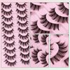 Manga Lashes Natural Look Anime False Eyelashes Wispy False Lashes 3D Eye Lashes Pack 15mm Volume Fake Eyelashes 10 Pairs Korean Lashes CORUSCATE