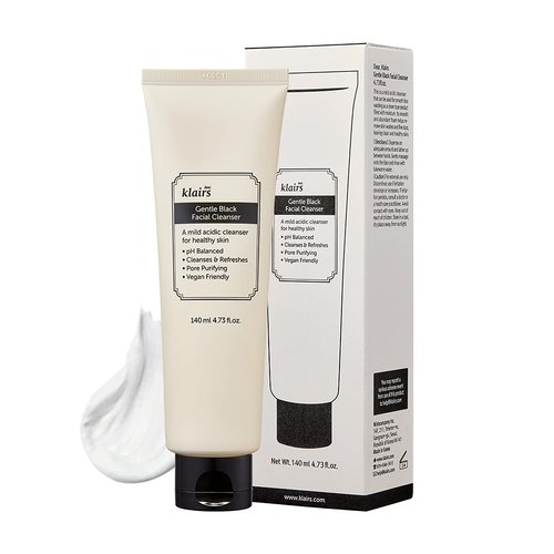 DearKlairs] Gentle Black Facial Cleanser, 4.73 Fl Oz | Vegan, low pH, Hydrating Finish, 99% Fine ...