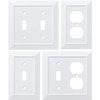Franklin Brass Classic Architecture Wall Plate, Pure White Single Casual Switch Cover, 3-Pack, W35241V-PW-C