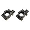 kemimoto 10MM 7/8" Universal Motorcycle Black Aluminum Handlebar Mirror Mount Clamps, 2 Pack