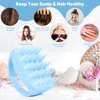 Bsisme Scalp Massager Hair Growth, Scalp Scrubber with Soft Silicone Bristles for Dandruff Removal, Shampoo Brush for Men Women Kids Pets Wet Dry Hair Scalp Exfoliator, Blue