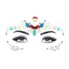 3Pcs Christmas Face Jewels Tattoo Eyes Gems, Glow in the Dark Christmas Luminous Face Gems Santa Elk Tree Fluorescent Crystals Face Stickers Jewels Temporary Tattoos for Girls and Women