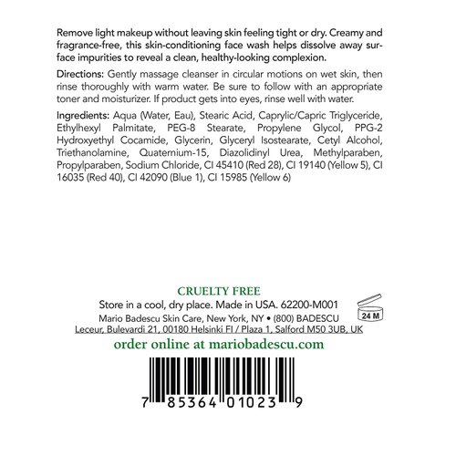 Mario Badescu Makeup Remover Soap for Combination, Dry and Sensitive Skin | Oil Free Cleanser that Hydrates Skin |Formulated with Glycerin | 6 FL OZ