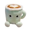 Yoholto Latte Plush Pillow, 7.8 Inch Coffee Cup Plush Doll Toy, Coffee Food Stuffed Plush, Christmas Birthday Gift for Kids Adults Boys Girls (Green)