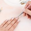 Waldd 5 Pieces Nail Art Liner Brushes, UV Gel Painting Nail Design Brush Pen, Nail Dotting Painting Drawing Pen 5//7/9/11/13 mm