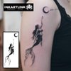 INKARTLINK Temporary Tattoos, Semi Permanent Tattoo Adult Art Design Waterproof Temp Tattoo Party Favors Tattoo Stickers Realistic Look, No Adhesive, Lasts 1-2 Weeks Black (Mermaids)