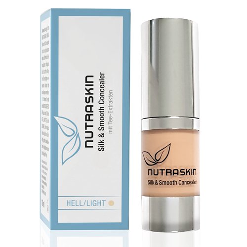 Nutraskin Silk & Smooth Concealer light - Natural Liquid Concealer for a Flawless Complexion I Concealer for Dark Circles, Skin Blemishes, Under Eyes, Wrinkles I Made in Germany I 10ml