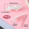HINZIC Rhinestone Hair Clip Sparkly Crystal Pearl Barrettes French Wedding Prom Engagement Pageant First Communion Hair Decorative Accessories for Women Girls Bride Thick Long Hair