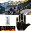 SJMYXCLW Gesture Finger Light for Car, Road Rage Led Sign for car, Express Love/Bird/Stop/Wave/Warning to Others, 3 Gesture Light Model, Light Up Hand for Car Window