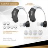 Behind the Ear Sound Amplifier - BTE Hearing Ear Amplification Device and Digital Hearing Aids for Seniors PSAD for the Hard of Hearing, Noise Reducing, Black, By MEDca