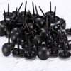 Black Upholstery Tacks, 7/16 Inch Decorative Furniture Tacks Black Thumb Tacks Upholstery Nails with Storage Box for Upholstered Sofa Furniture Cork Board, DIY Project, Home Decor (Black, 200 Pcs)