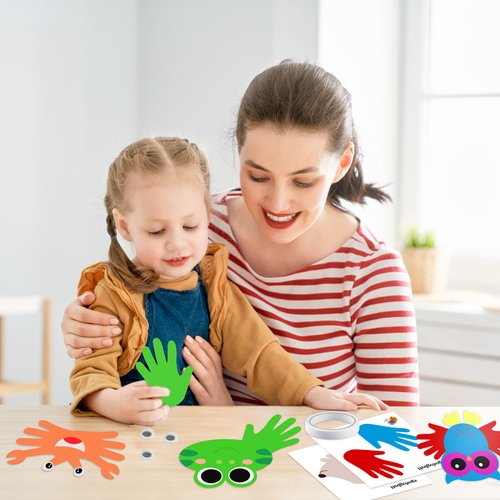 HAPMARS Animal Paper Art Craft Kit for Kids, 16 pcs Make Your own Craft Projects for Toddlers Boys & Girls Age 3 4 5 6 7 8, DIY Art Supplies Gifts for Kids Birthday Christmas