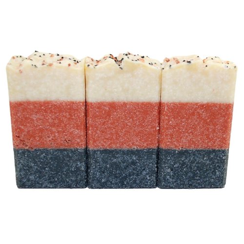 Traverse Bay Bath and Body,Three salts all natural handmade cold process bar soap, essential oil soap. 3 bar pack 16 + oz. Made in the USA
