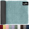 Kangaroo Luxury Chenille Bath Rug, Extra Soft and Absorbent Shaggy Kids Bathroom Rugs, Machine Wash Mat, Strong Underside, Plush Carpet Mats for Tub, Shower, Bathtub and Bath Room, 24x17, Seafoam