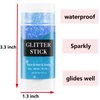 MEICOLY Blue Body Glitter Stick,Waterproof Halloween Face Glitter Gel,Chunky Glitter for Face/Body/Hair/Eyes/Lip,Mermaid Glitter Face Paint,Sparkling Glitter Makeup,Body Glitter for Women and Kids