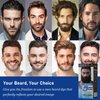 Men's Long-Lasting Black Hair Dye & Root Touch Up for Gray Coverage - 5 Minute Natural Beard & Mustache Coloring Shampoo 3-in-1