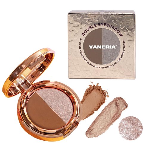 VANERIA Shimmer Eyeshadow Palette,Long Lasting Waterproof Eye Makeup,Glitter Eyeshadow,Matte & Shimmer Finishes, Naturing-Looking.2.6g(Earthy)