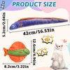 Andiker Catnip Toy for Cats, Cute Realistic Cat Fish Toy with Catnip and Crinkle Paper Soft Bite-Resistant Interactive Cat Toy for Indoor Cats Kittens Biting Chewing Reducing Boredom (Square)