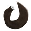 Moresoo Tape in Human Hair Extensions Brown Hair Extensions Tape in Dark Brown Tape in Hair Extensions Human Hair Seamless Tape in Extensions Real Hair 18 Inch #4 20pcs 50g