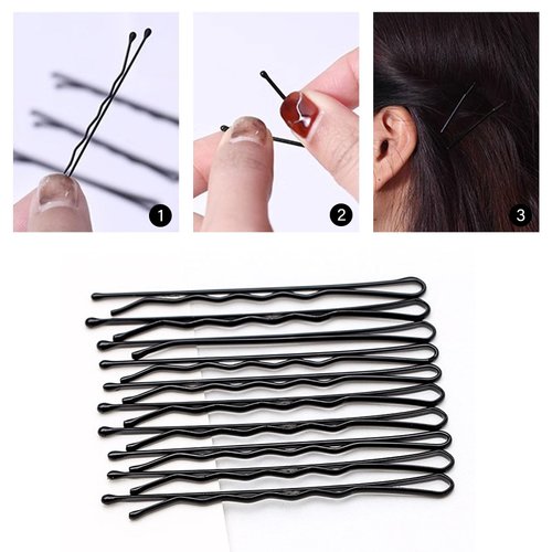 Hair Pins Black,Black Hair Clip,Secure Hold Hair Pins With Store Box, Hair Pins for Kids, Girls and Women,for All Hair Types.(100Pcs)