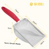 UMUACCAN Cat Litter Scoop,Durable Litter Cleaner Corner Shovel,Stainless Steel Mesh Litter Shovel,Easy to Clean Reptile Terrarium Sand Waste,Beach Shovel(Red)