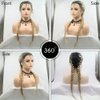 Yinuozhogntian Ombre Blonde Double Braided Wigs with Baby Hair Blonde with Dark Roots Heat Resistant Synthetic Lace Front Wigs for Women Natural Long 2xTwist Braids Synthetic Braids Wigs Daily Use