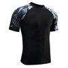 Men's Splice UV Sun Protection UPF 50+ Skins Rash Guard Short Sleeves(Bear,M)