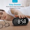 USCCE Small LED Digital Alarm Clock with Snooze, Easy to Set, Full Range Brightness Dimmer, Adjustable Volume with 5 Alarm Sounds, USB Charger, 12/24Hr, Compact Clock for Bedrooms, Bedside, Desk