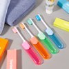 yiwoo Travel Toothbrush，Folding Toothbrush,Travel Size Toothbrush Kit with a Toothbrush Box for Travel,Business Trip,Camping(8 Pieces)