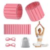Mowdug Pilates Wrist Ankle Weights for Women, Adjustable Magnetic Buckle Silicone Weighted Bracelet Wearable Arm & Leg Weights Set for Home Gym, Walking, Yoga, Swimming, Cardio Set of 2 (1Lb Each)