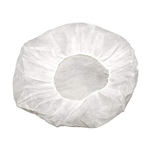 Disposable Caps Hair Nets, Salon Spa Food Service 100 Pack 21" White
